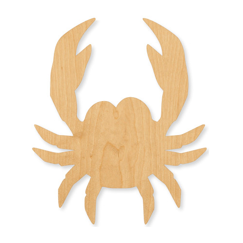 Crab 2 Wood Cutout - Unfinished Baltic Birch Craft Shape