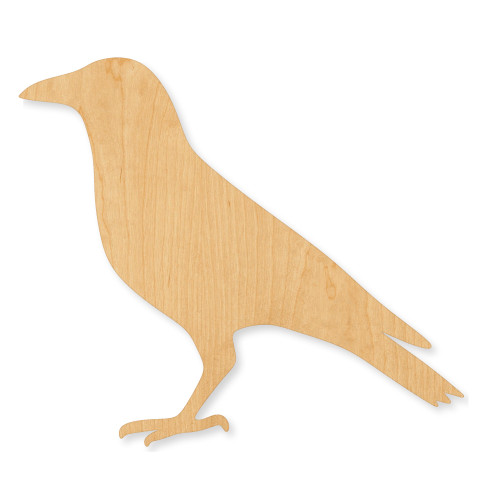 Crow Wood Cutout - Unfinished Baltic Birch Craft Shape