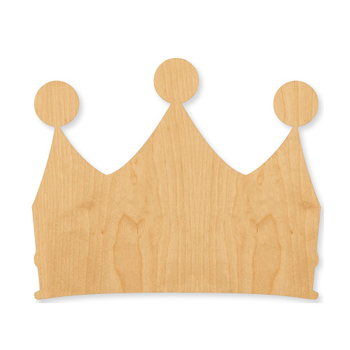 Crown 5 Wood Cutout - Unfinished Baltic Birch Craft Shape