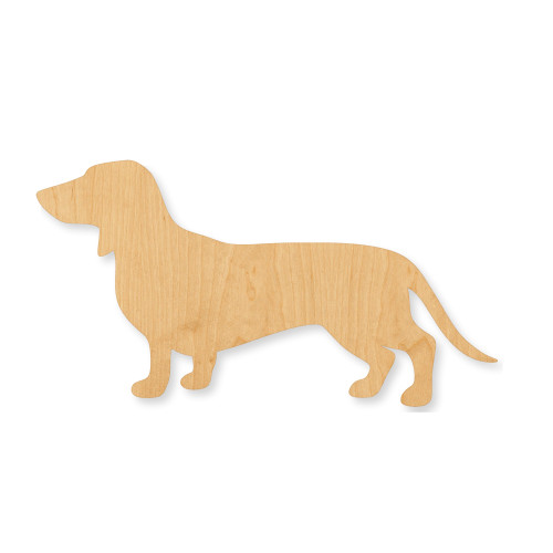Dachshund Wood Cutout - Unfinished Baltic Birch Craft Shape