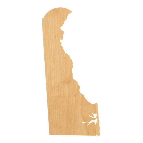 Delaware Wood Cutout for Crafts, Unfinished Baltic Birch Craft Shape