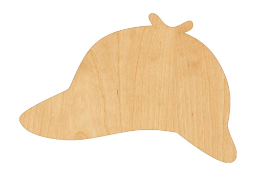 Detective Hat Wood Cutout Craft Blank, Unfinished Baltic Birch DIY Shape for Crafts and Decor