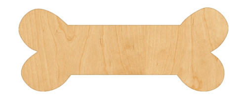 Dog Bone 2 Wood Cutout Craft Blank, Unfinished Baltic Birch DIY Shape for Crafts and Decor