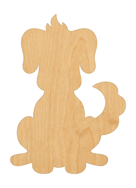 Dog Wood Cutout Craft Blank, Unfinished Baltic Birch DIY Shape for Crafts and Decor