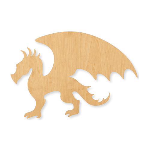 Dragon Wood Cutout - Unfinished Baltic Birch Craft Shape