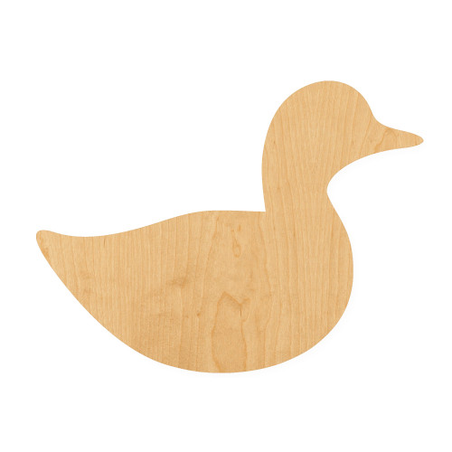 Duck 2 Wood Cutout for Crafts, Unfinished Baltic Birch Craft Shape