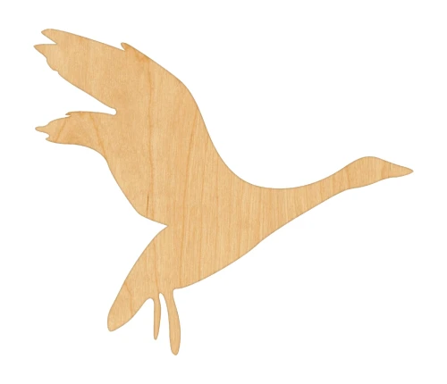 Duck 5 Wood Cutout Craft Blank, Unfinished Baltic Birch DIY Shape for Crafts and Decor