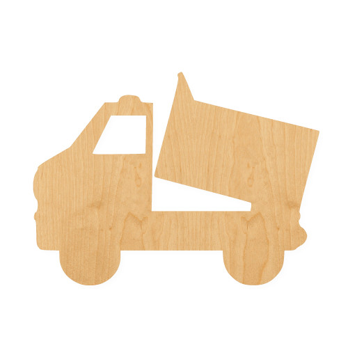 Dump Truck Wood Cutout for Crafts, Unfinished Baltic Birch Craft Shape