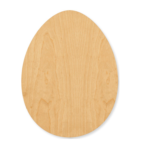 Egg 2 Wood Cutout - Unfinished Baltic Birch Craft Shape