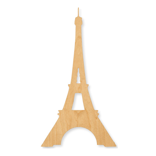 Eiffel Tower Wood Cutout - Unfinished Baltic Birch Craft Shape