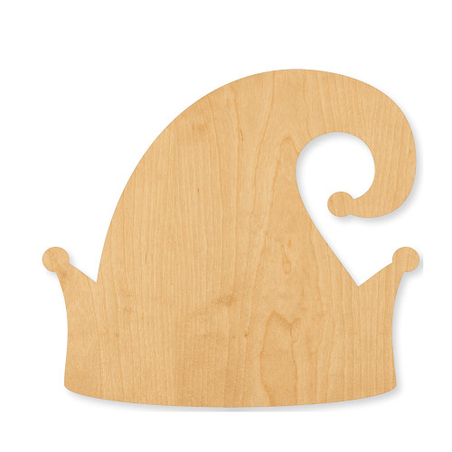 Elf Hat Wood Cutout - Unfinished Baltic Birch Craft Shape