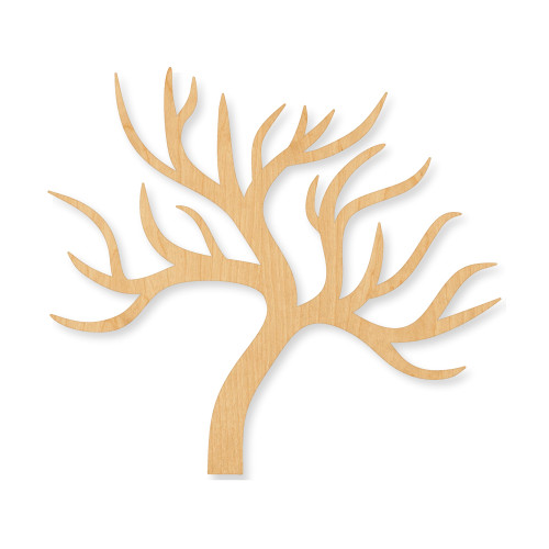 Fall Tree Wood Cutout - Unfinished Baltic Birch Craft Shape