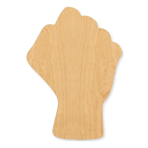 Fist Wood Cutout - Unfinished Baltic Birch Craft Shape