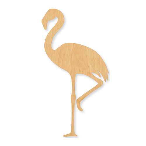 Flamingo 2 Wood Cutout - Unfinished Baltic Birch Craft Shape