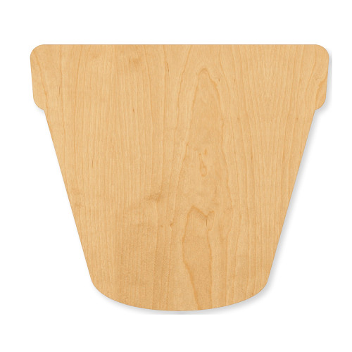 Flower Pot Wood Cutout - Unfinished Baltic Birch Craft Shape