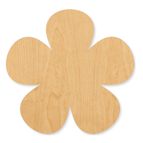 Flower Wood Cutout - Unfinished Baltic Birch Craft Shape