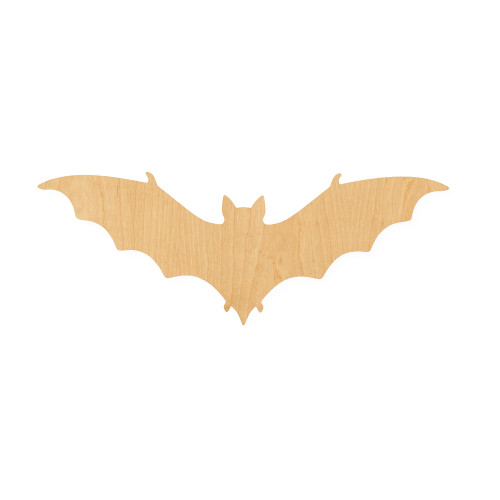 Flying Bat Wood Cutout for Crafts, Unfinished Baltic Birch Craft Shape