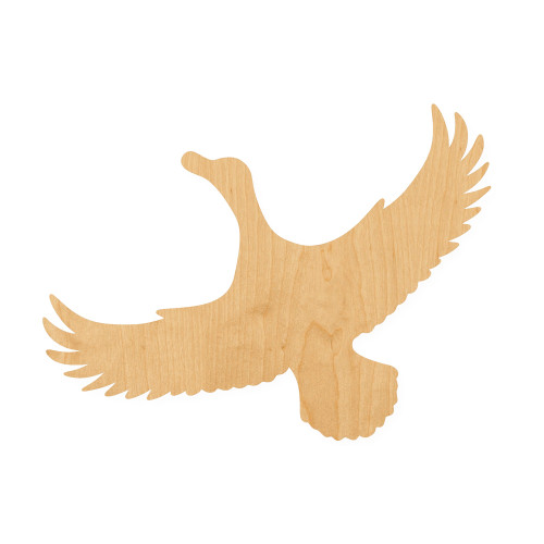 Flying Duck Wood Cutout for Crafts, Unfinished Baltic Birch Craft Shape