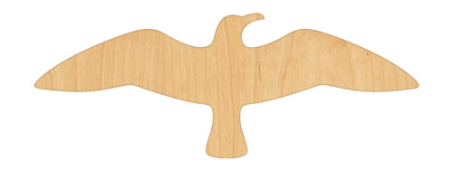 Flying Seagull Wood Cutout Craft Blank, Unfinished Baltic Birch DIY Shape for Crafts and Decor