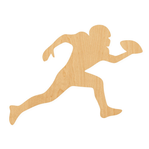 Football Player 2 Wood Cutout for Crafts, Unfinished Baltic Birch Craft Shape