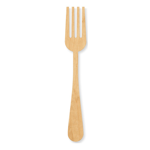 Fork Wood Cutout - Unfinished Baltic Birch Craft Shape