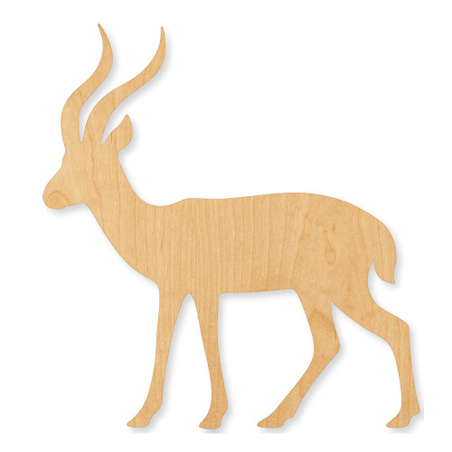 Gazelle Wood Cutout - Unfinished Baltic Birch Craft Shape