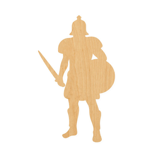 Gladiator Wood Cutout for Crafts, Unfinished Baltic Birch Craft Shape