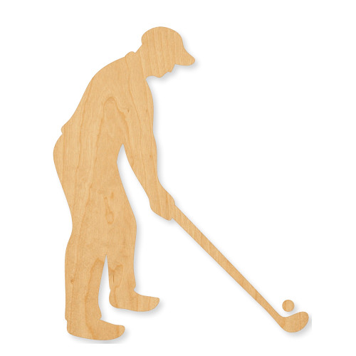 Golfer Wood Cutout - Unfinished Baltic Birch Craft Shape