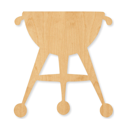 Grill Wood Cutout - Unfinished Baltic Birch Craft Shape