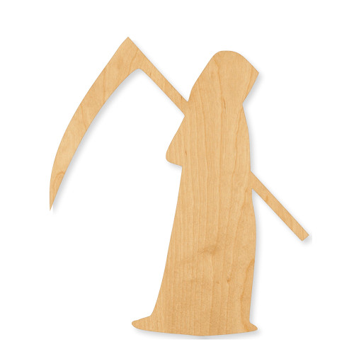 Grim Reaper 2 Wood Cutout - Unfinished Baltic Birch Craft Shape