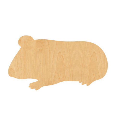Guinea Pig Wood Cutout for Crafts, Unfinished Baltic Birch Craft Shape