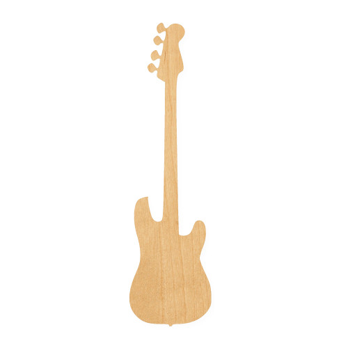 Guitar 3 Wood Cutout for Crafts, Unfinished Baltic Birch Craft Shape