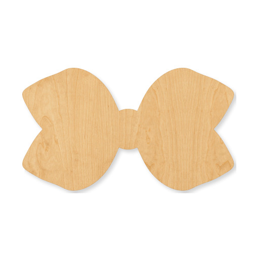 Hair Bow Wood Cutout - Unfinished Baltic Birch Craft Shape