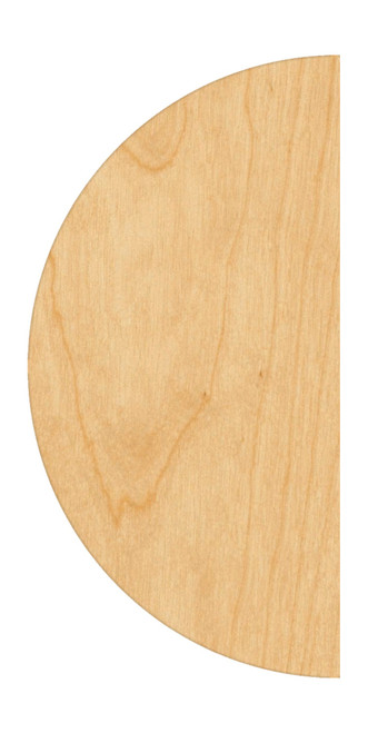 Half Circle Wood Cutout Craft Blank, Unfinished Baltic Birch DIY Shape for Crafts and Decor