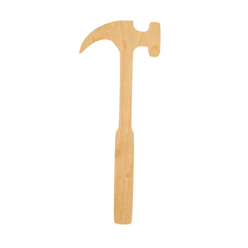 Hammer 2 Wood Cutout for Crafts, Unfinished Baltic Birch Craft Shape