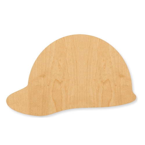 Hard Hat Wood Cutout - Unfinished Baltic Birch Craft Shape