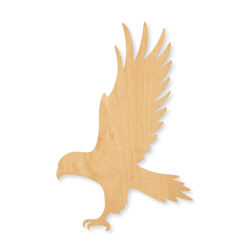 Hawk Wood Cutout - Unfinished Baltic Birch Craft Shape