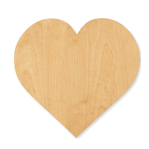 Heart 2 Wood Cutout - Unfinished Baltic Birch Craft Shape