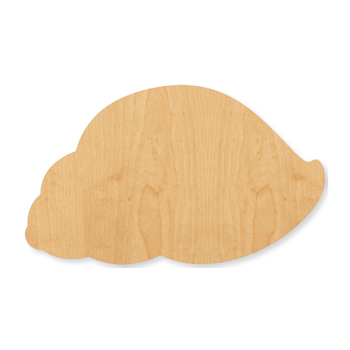 Hermit Crab Shell Wood Cutout - Unfinished Baltic Birch Craft Shape