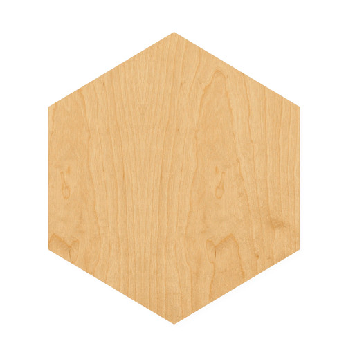 Hexagon Wood Cutout for Crafts, Unfinished Baltic Birch Craft Shape