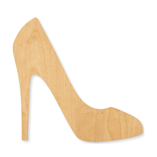 High Heel Wood Cutout - Unfinished Baltic Birch Craft Shape