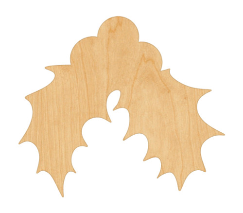 Holly Wood Cutout Craft Blank, Unfinished Baltic Birch DIY Shape for Crafts and Decor