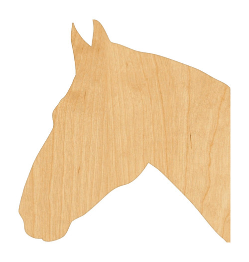 Horse Head 2 Wood Cutout - Unfinished Baltic Birch Craft Shape