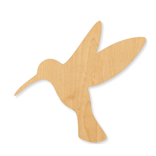 Hummingbird Wood Cutout - Unfinished Baltic Birch Craft Shape