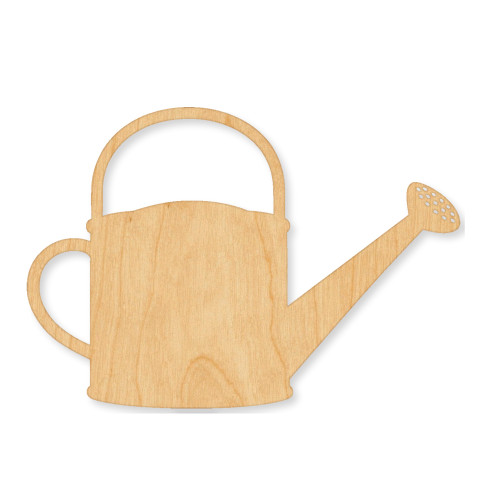 Watering Can Wood Cutout - Unfinished Baltic Birch Craft Shape