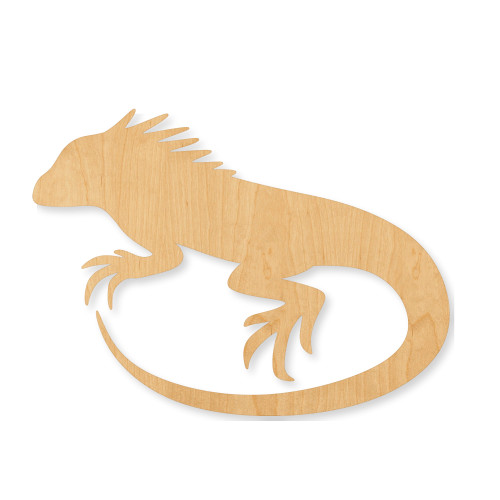 Iguana Wood Cutout - Unfinished Baltic Birch Craft Shape