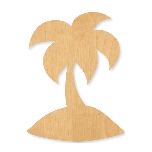 Island Wood Cutout - Unfinished Baltic Birch Craft Shape