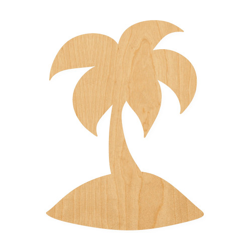Island Wood Cutout for Crafts, Unfinished Baltic Birch Craft Shape