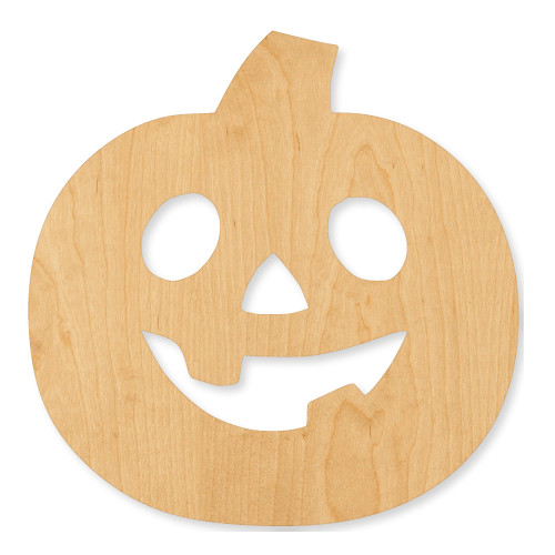 Jack O Lantern 1 Wood Cutout - Unfinished Baltic Birch Craft Shape