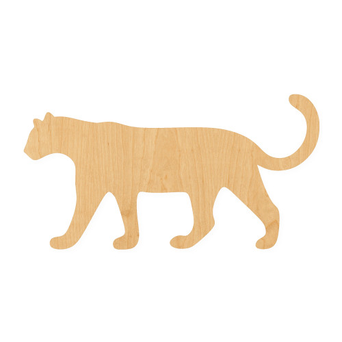 Leopard Wood Cutout for Crafts, Unfinished Baltic Birch Craft Shape